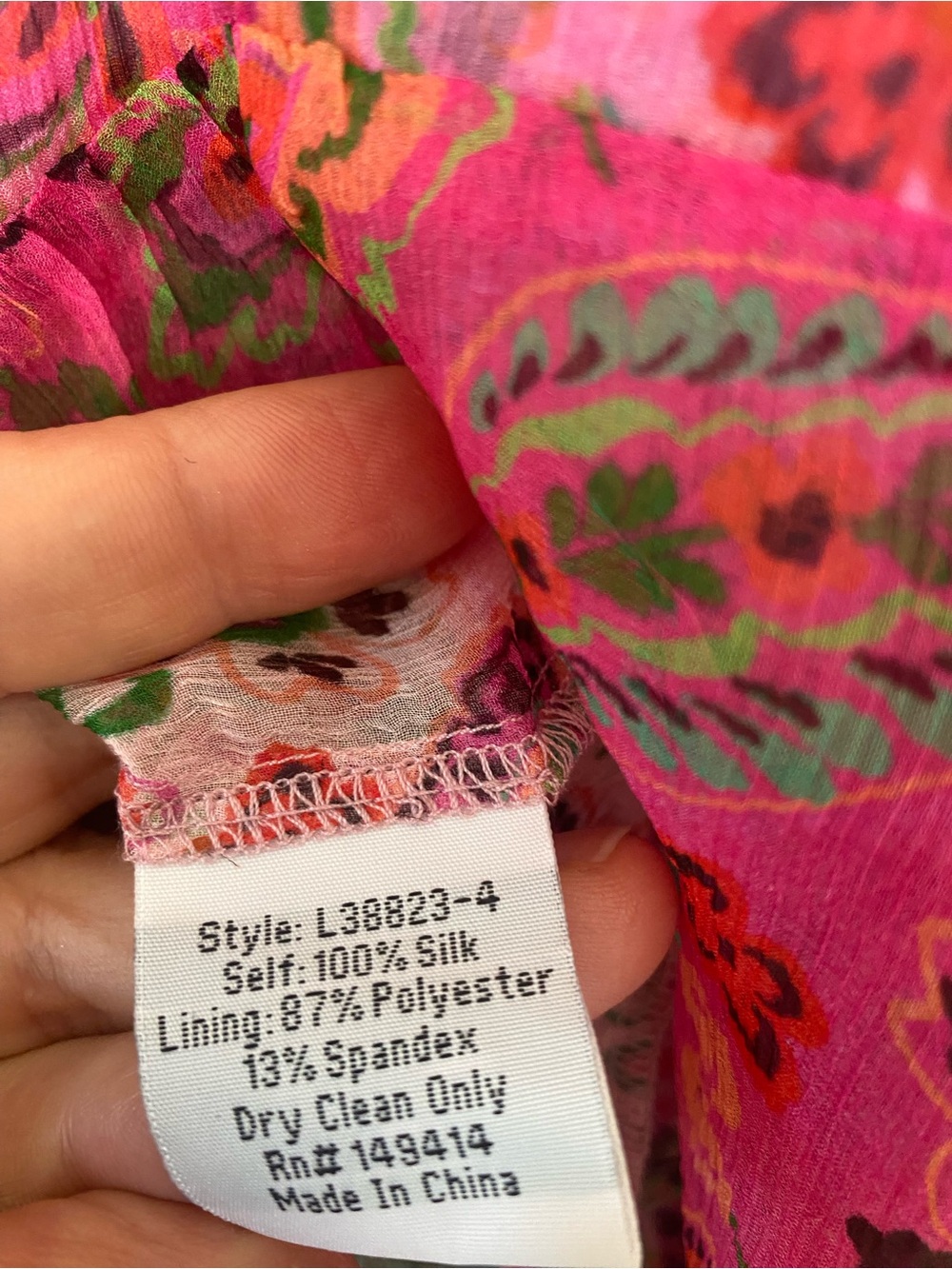 NWT Johnny Was FOXGLOVE SILK MINI DRESS size L - Picture 10 of 11